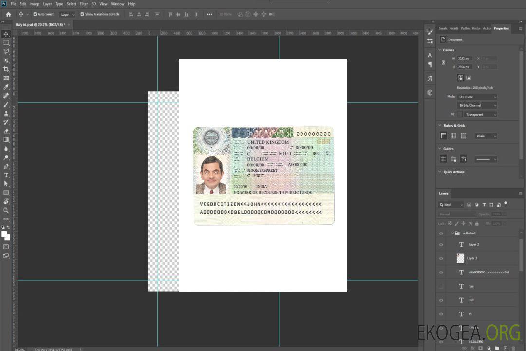 Visa Royaume-Uni version 2 template Visa Royaume-Uni version 2 template
